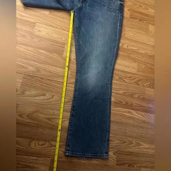 MOTHER SUPERIOR The Inside Flood Metal Magic Jeans Size 33 - Picture 6 of 9